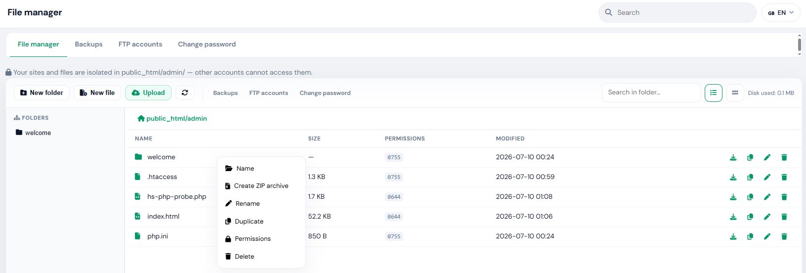 File manager